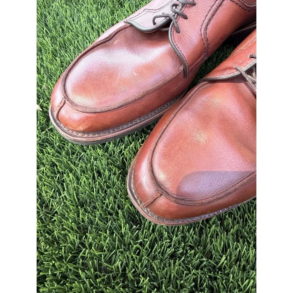 Allen Edmonds Stockbridge 3754 Brown Leather Split Toe Derby Shoes 10.5 D